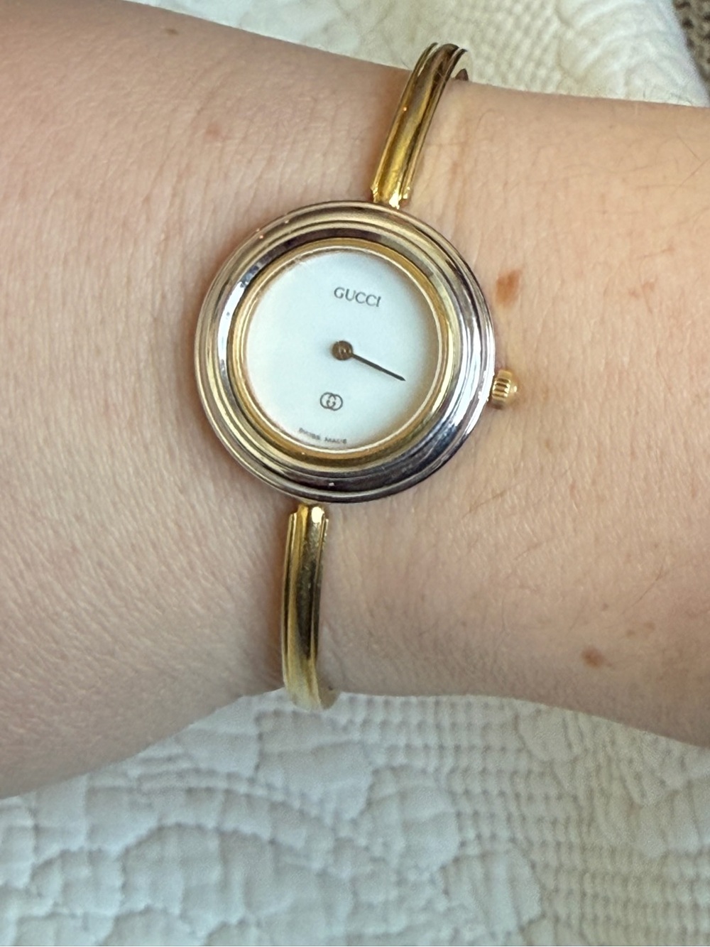 Gucci Watch 1100L Silver Bezel ONLY